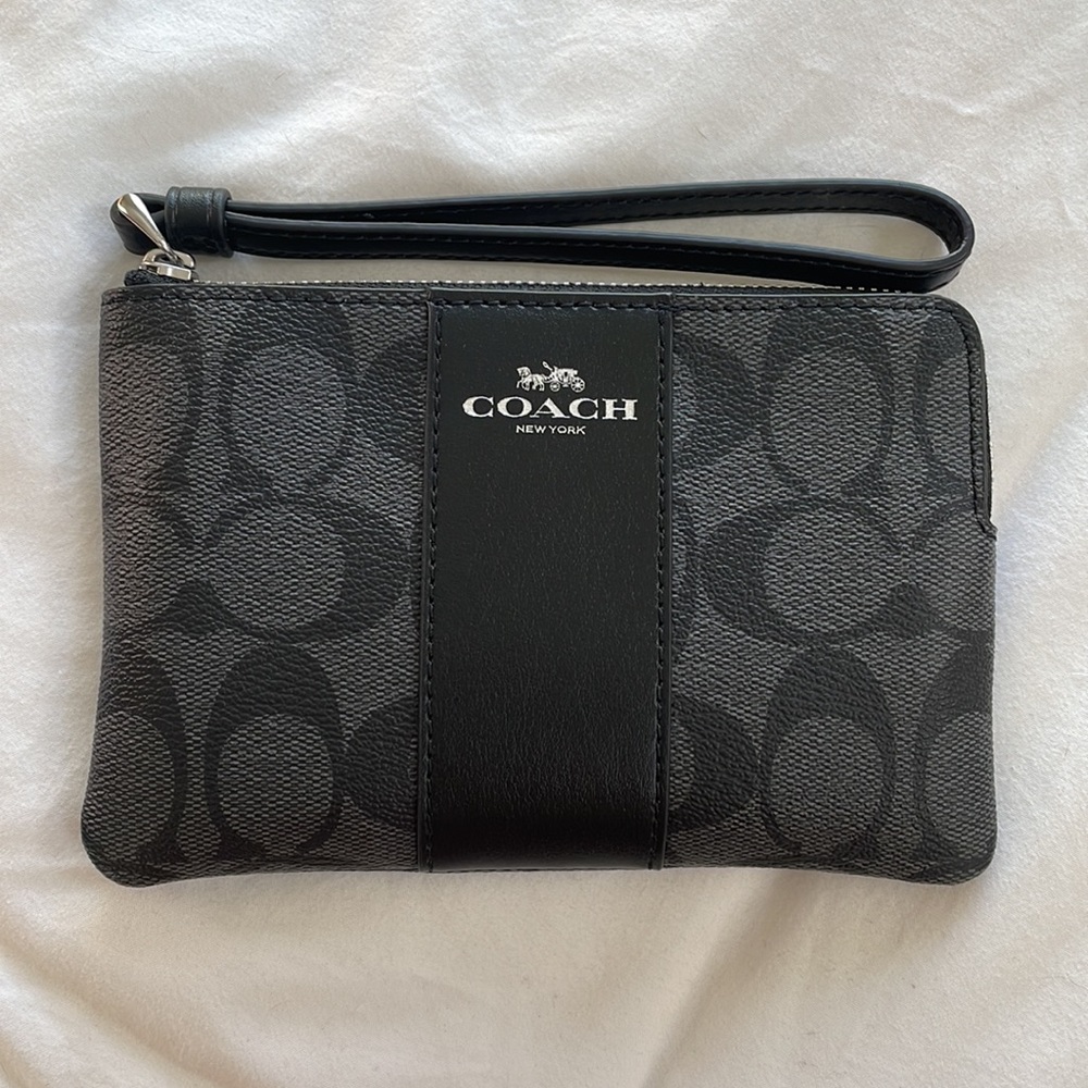 Coach Small Black Wristlet